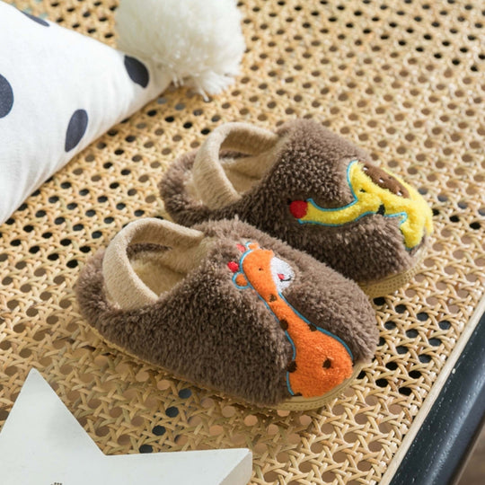 DinoStep – Pluche Kinderpantoffels met Dinosaurusdesign