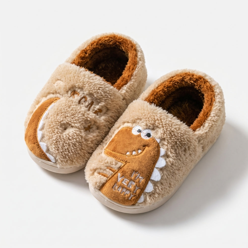 DinoHops – Pluche Kinderpantoffels met Vrolijke Dinofiguren