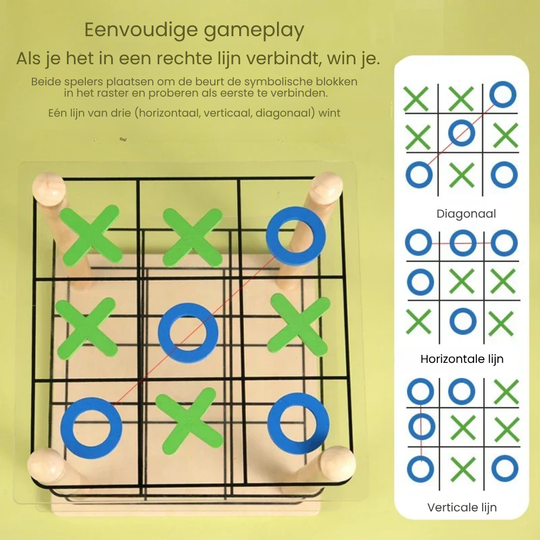 BrainStack – 3D Boter-Kaas-en-Eieren Spel