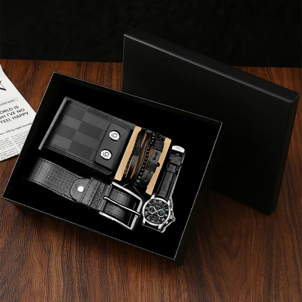 PrestigeGent – Heren Cadeauset met Horloge, Portemonnee en Riem