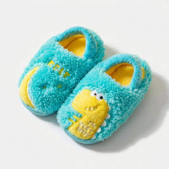 DinoHops – Pluche Kinderpantoffels met Vrolijke Dinofiguren