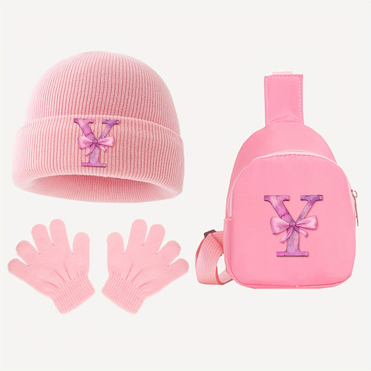 PinkCharm™ – Meisjes Winter Giftset – Muts, Handschoenen & Borstzak