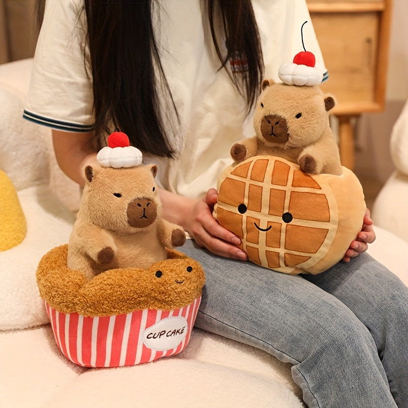 CuteCapybara™ – Schattige Pluche Knuffel 2-in-1 Croissant & Ananasbrood