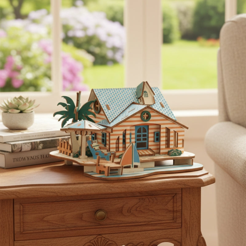 IslandResortVilla – 3D Houten Bouwpuzzel Resort Villa
