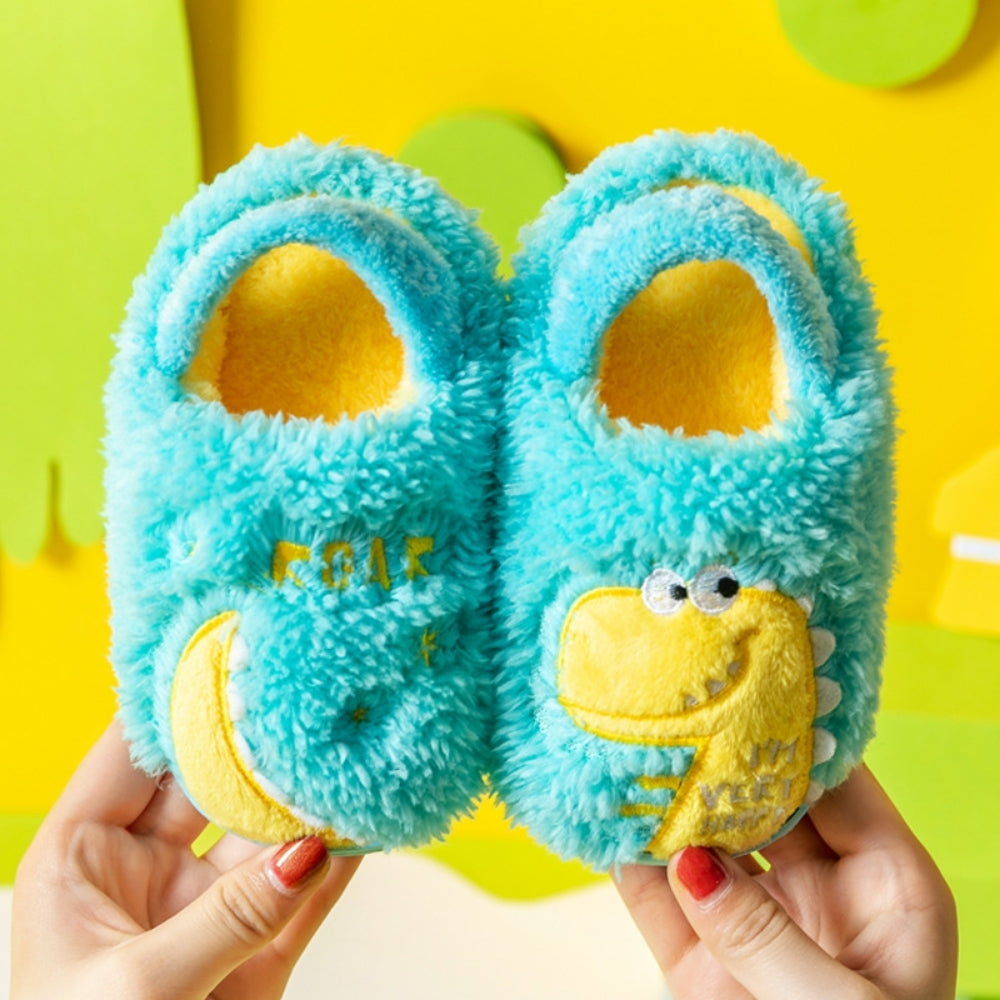 DinoHops – Pluche Kinderpantoffels met Vrolijke Dinofiguren