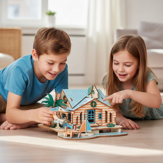 IslandResortVilla – 3D Houten Bouwpuzzel Resort Villa