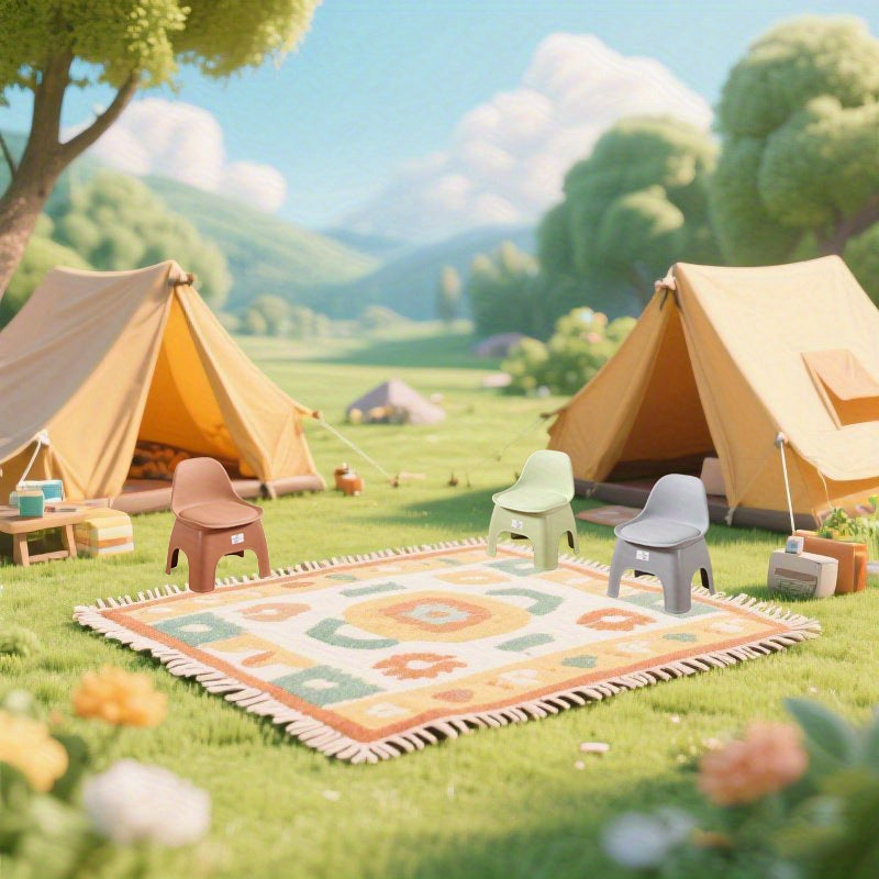 FlexiSeat™ – Klein Plastic Krukje met Rugleuning – Lichtgewicht & Duurzaam Mini Stoeltje