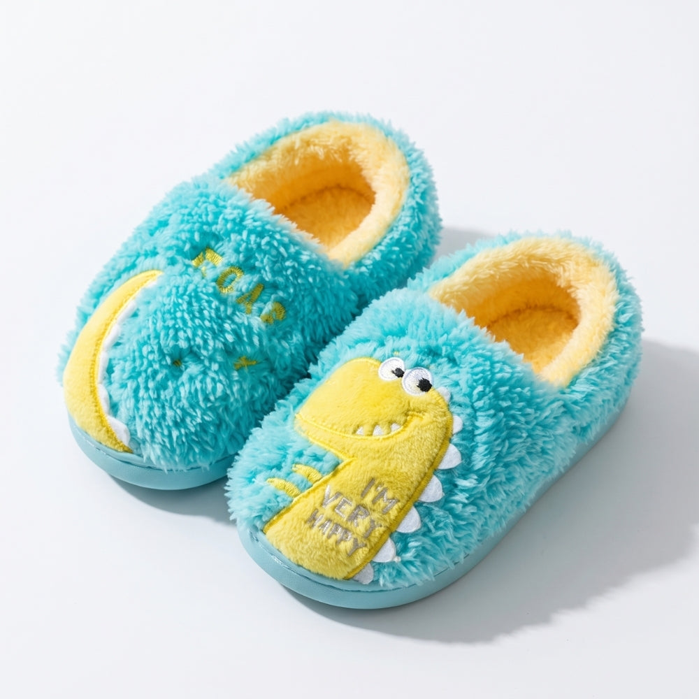 DinoHops – Pluche Kinderpantoffels met Vrolijke Dinofiguren