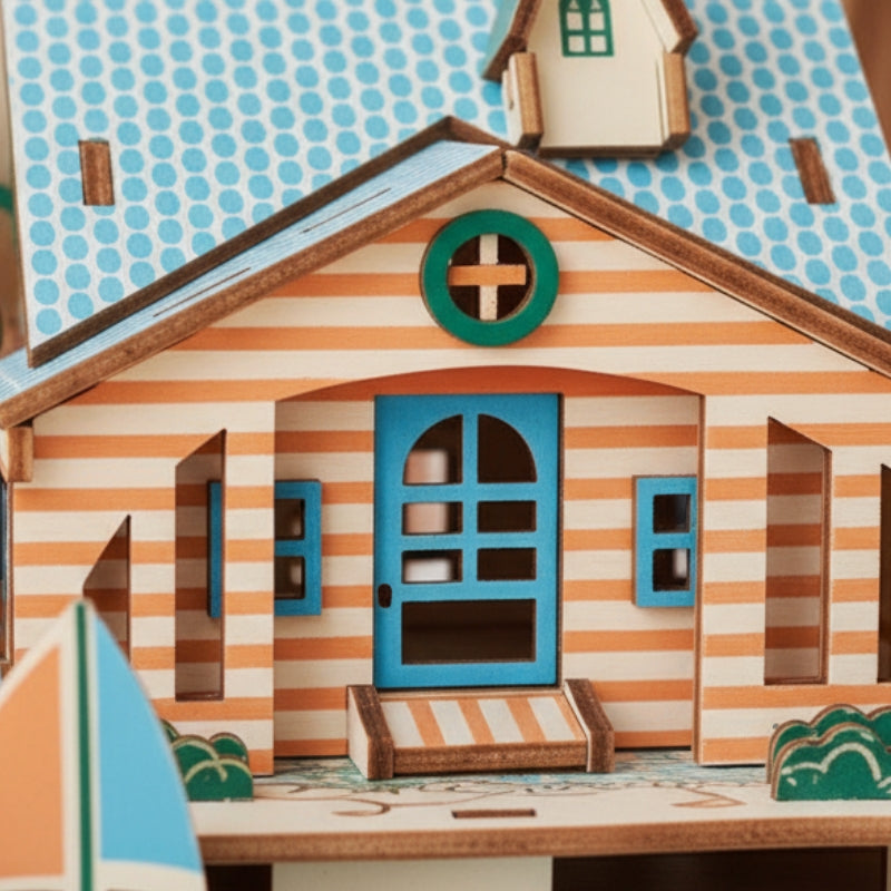 IslandResortVilla – 3D Houten Bouwpuzzel Resort Villa