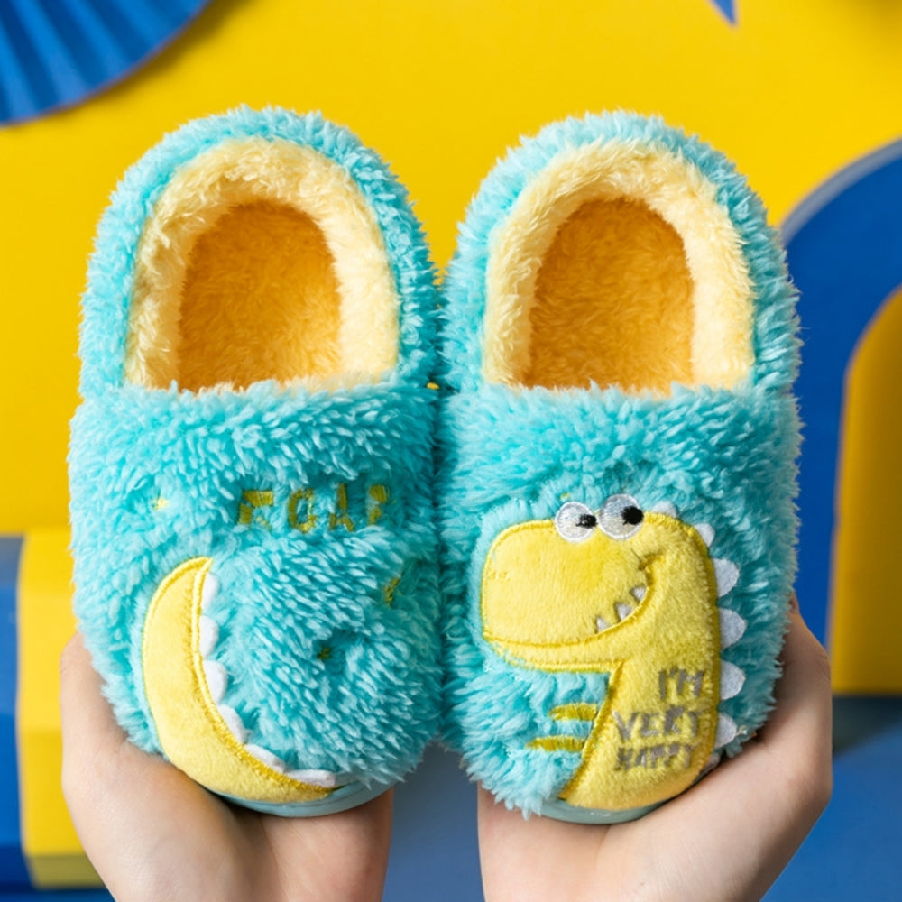 DinoHops – Pluche Kinderpantoffels met Vrolijke Dinofiguren