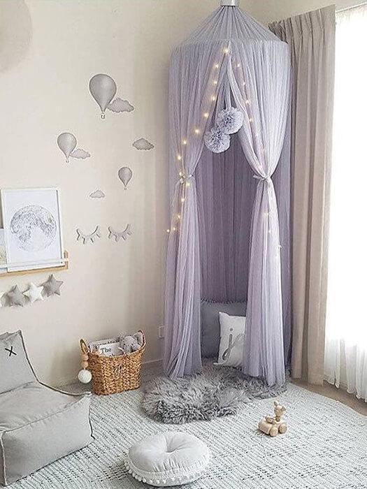 StarryHaven™ – Ronde Babybed Hemel voor Magische Kinderkamer