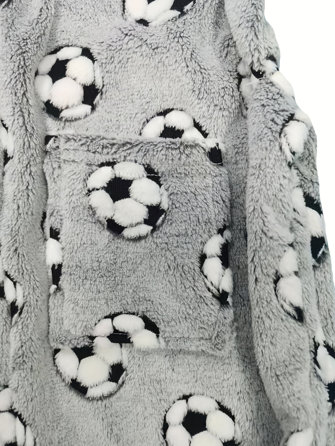 FootballFun™ – Kinderbadjas met Capuchon en Voetbalprint