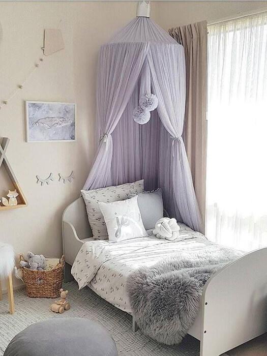 StarryHaven™ – Ronde Babybed Hemel voor Magische Kinderkamer