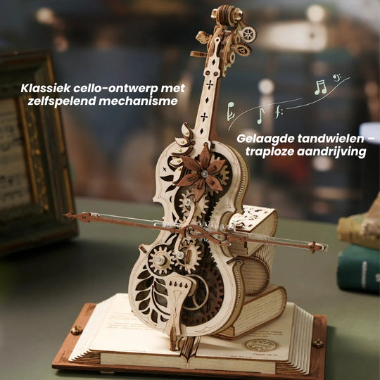 CelloMelody – DIY 3D Houten Cello Muziekdoos