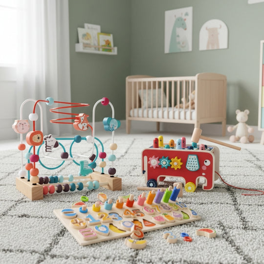 BrainBloom – 3-delige Houten Speelgoedset