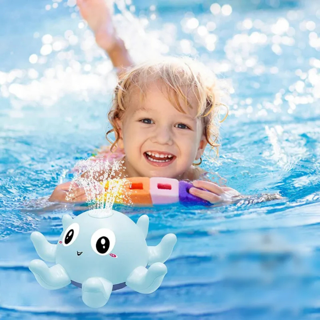 Glowy™ Badfontein met Licht – BadSpeelgoed voor Kinderen | Waterfontein & Discolichtjes