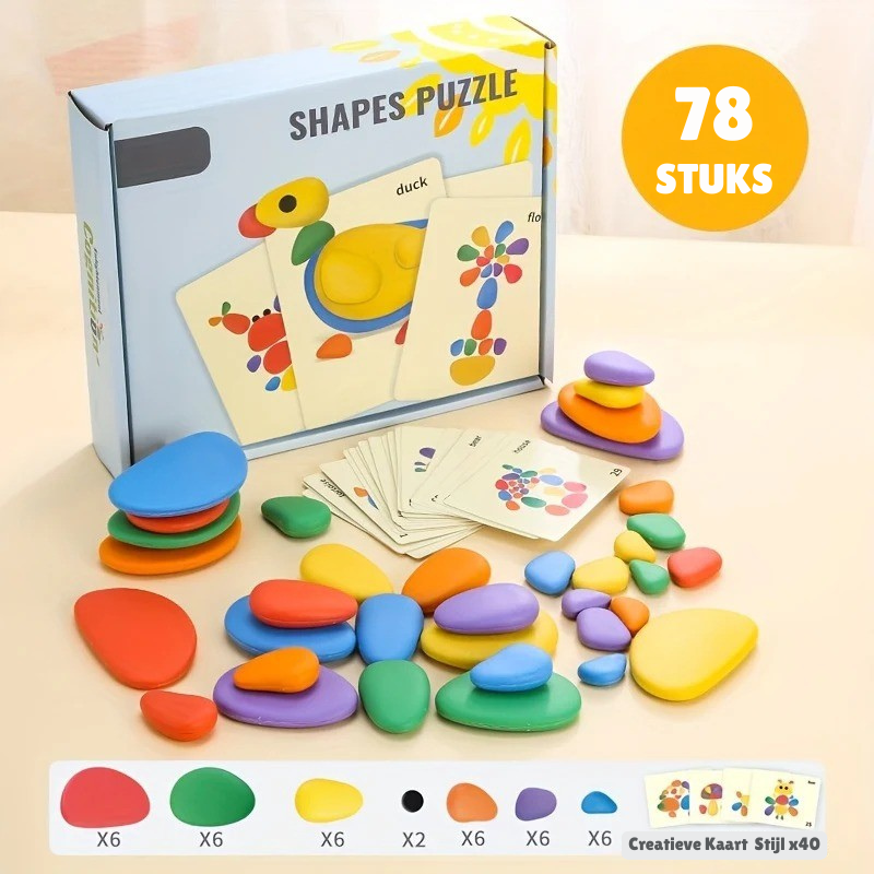 RainbowStack – 56/78/98 stuks Regenboog Stapelstenen Speelset