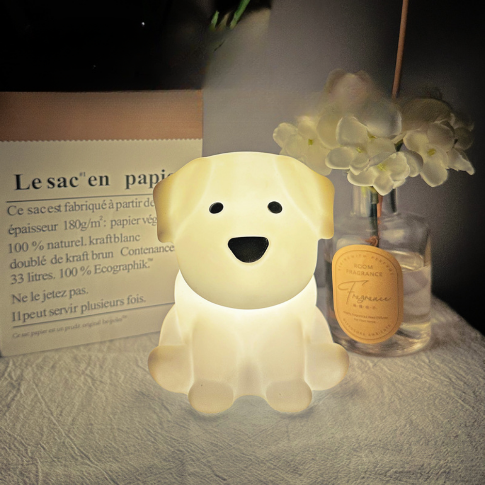 PuppyGlow – Siliconen Hond Nachtlamp met Touchbediening