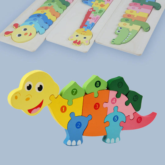 AnimalPuzzle™ – Montessori Houten Leer- & Dierpuzzel voor Kinderen