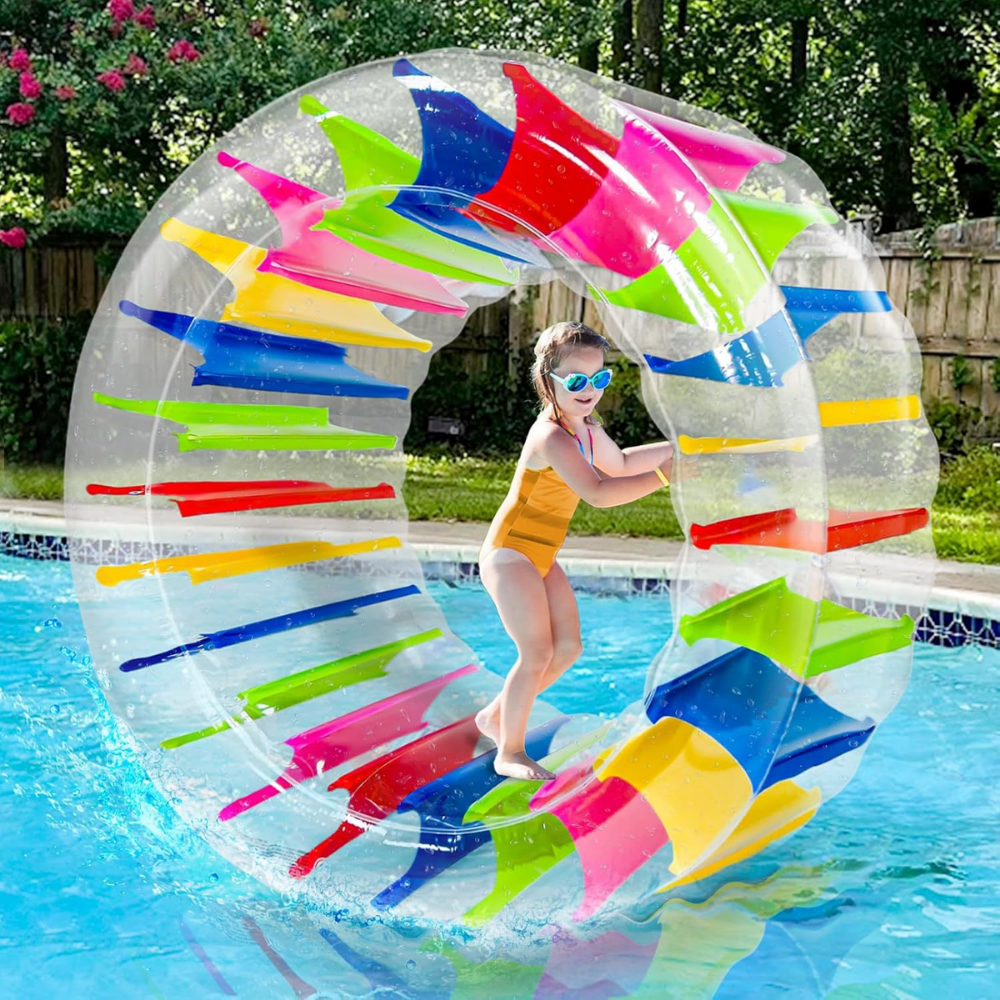 RainbowRoll – Opblaasbaar Loopwiel & Zwemband