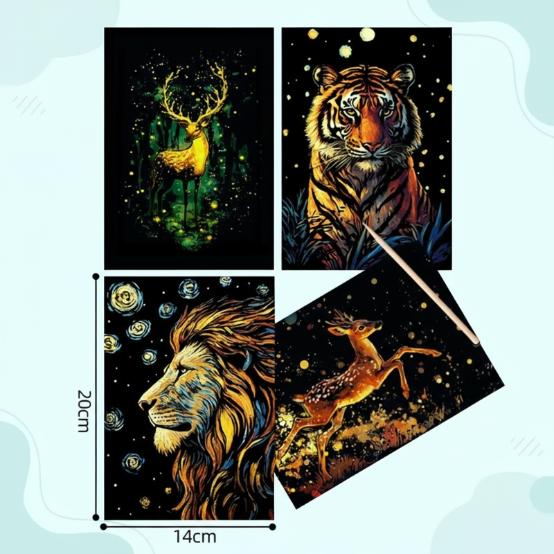 LumiGlow – Glow-in-the-dark Kraskaarten Set