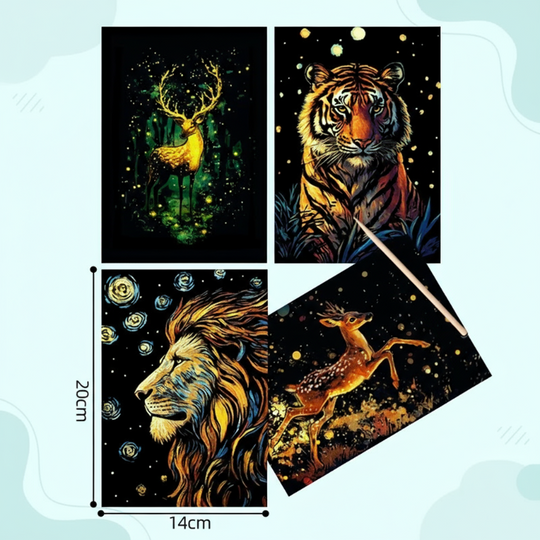 LumiGlow – Glow-in-the-dark Kraskaarten Set