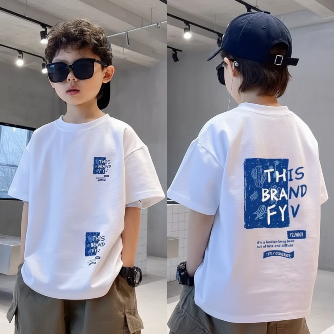 Fris kinder T-shirt vooraanzicht - Milo & Moon