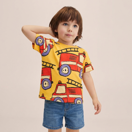 Niklas – Brandweer Print T-shirt