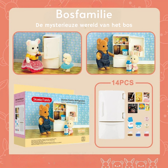 TinyVilla™ – 1:12 Poppenhuis Meubelpakket – Keuken & Dinette