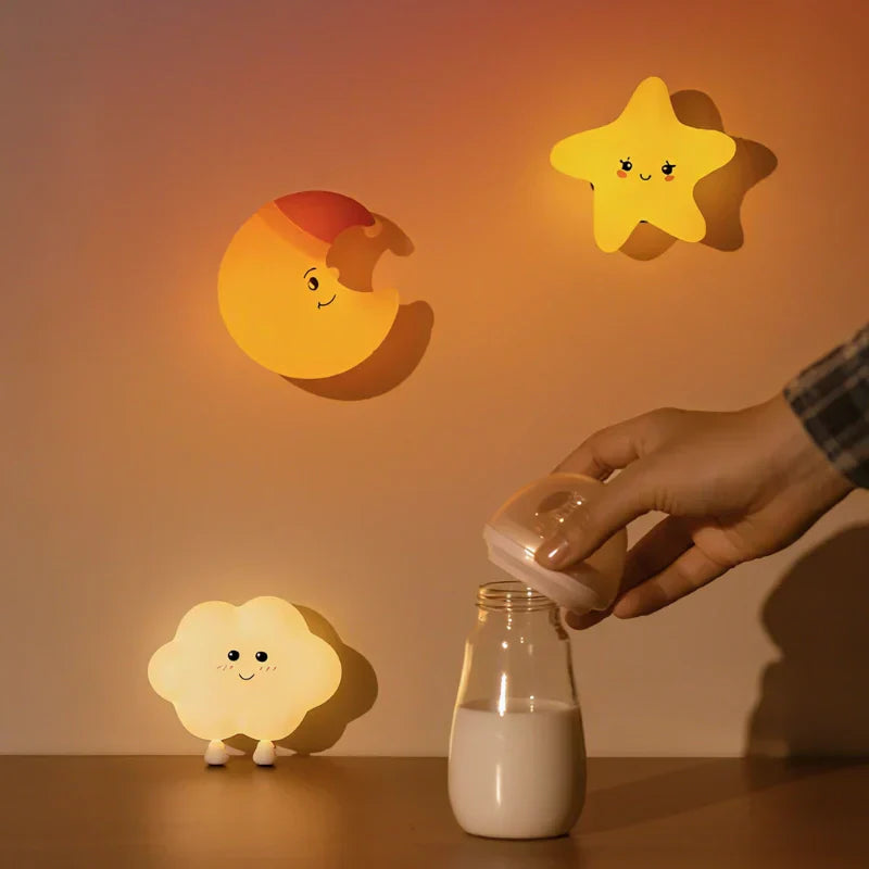 DreamGlow – Kinder Nachtlamp Ster, Maan & Wolk