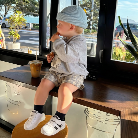 LittleTracks – Witte Antislip Sneakers Kinderschoenen Buiten