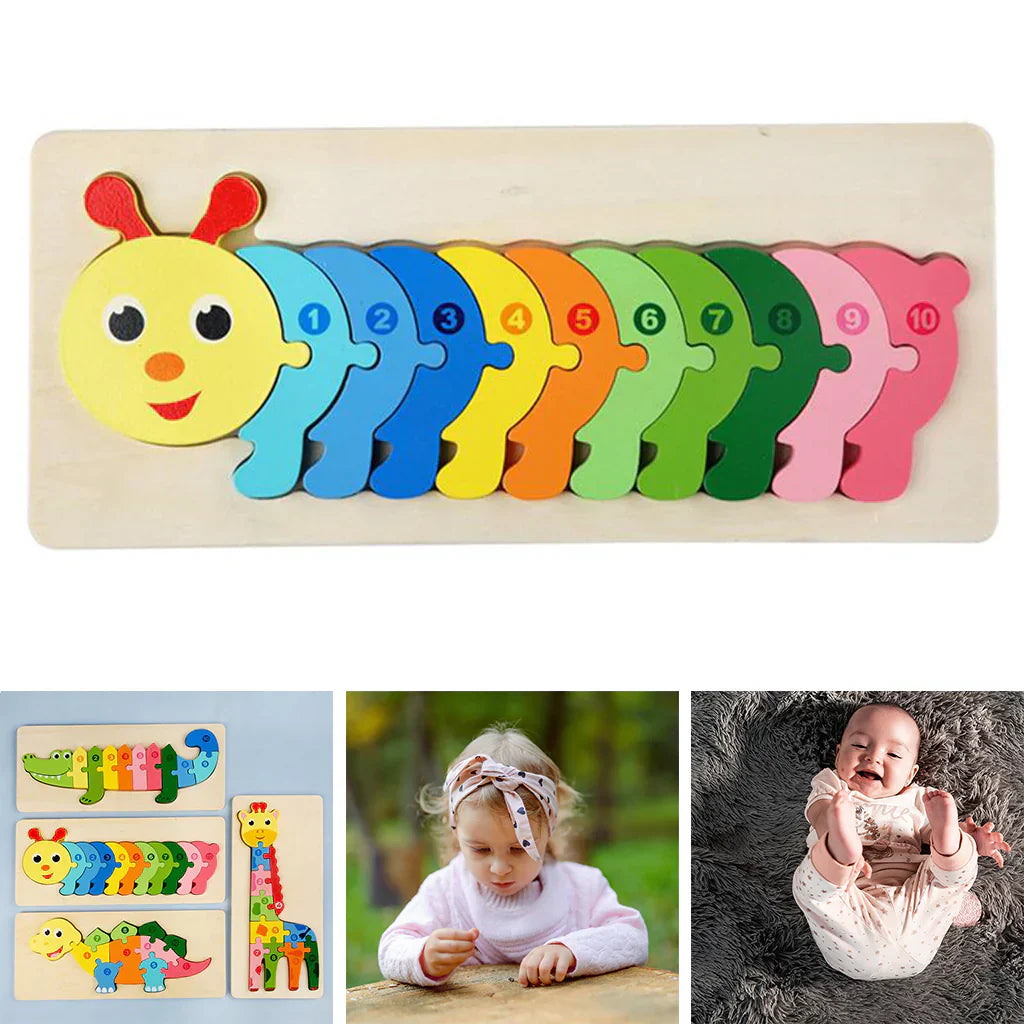 AnimalPuzzle™ – Montessori Houten Leer- & Dierpuzzel voor Kinderen