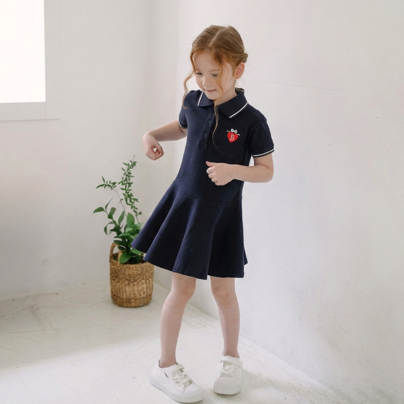 Beata – Navy Polo Jurk