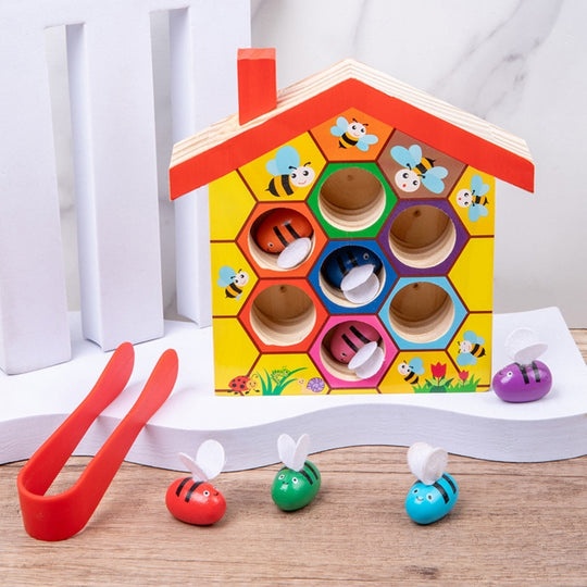 BeeMatch – Houten Bijenkorf Sorteerspel