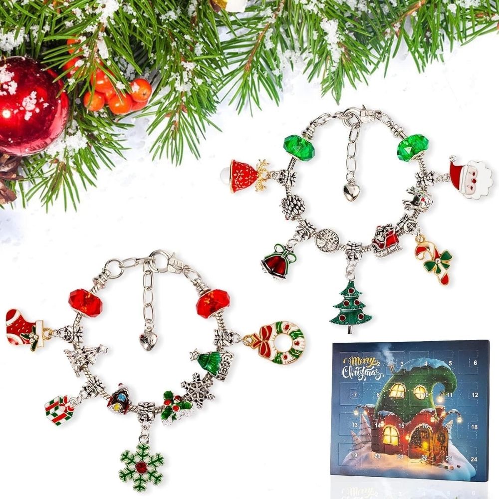 <font dir="auto" style="vertical-align: inherit;"><font dir="auto" style="vertical-align: inherit;">Bracelets de calendrier de l'Avent de Noël DIY transfrontaliers</font></font>