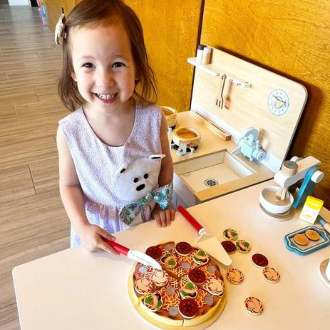 PizzaParty™ - Houten Pizza Speelset voor Kinderen – Educatief Rollenspel vanaf 3 jaar