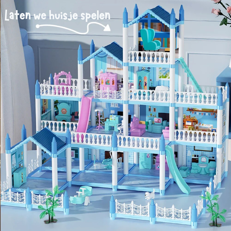 DreamHouse™ – DIY 3D Cartoon Poppenhuis Set – Creatief Miniatuurhuis voor Kinderen