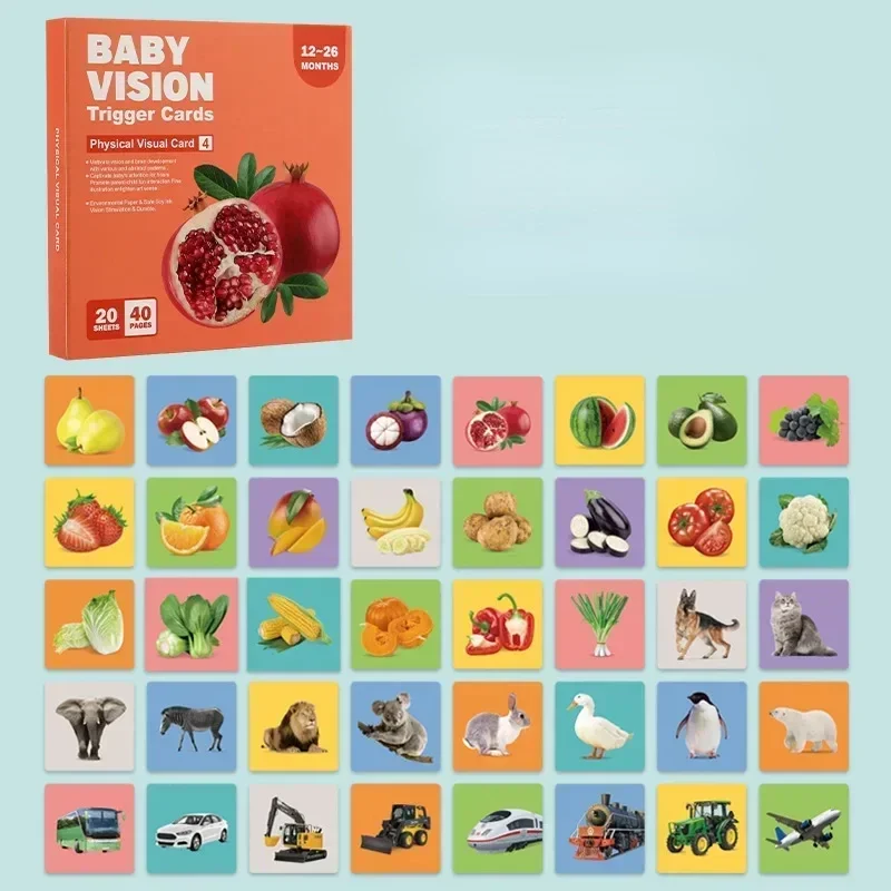 SmartCards – Baby Cognitie Kaartenboek met Dieren en Natuur