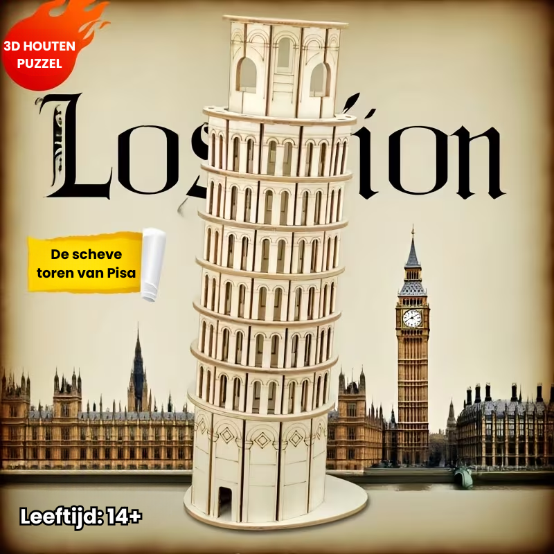 PisaCraft™ – 3D Houten Toren van Pisa Puzzel