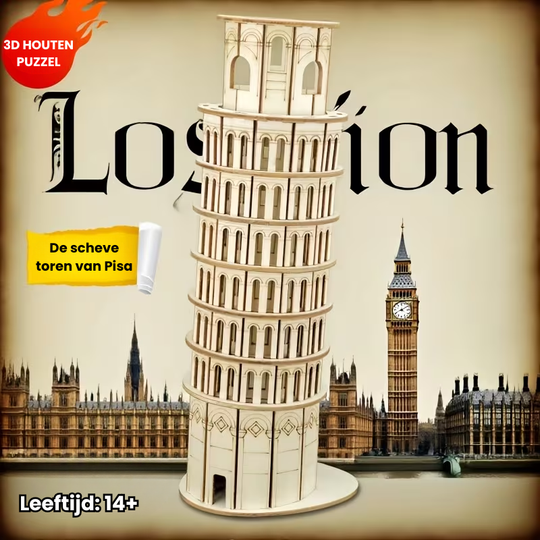 PisaCraft™ – 3D Houten Toren van Pisa Puzzel