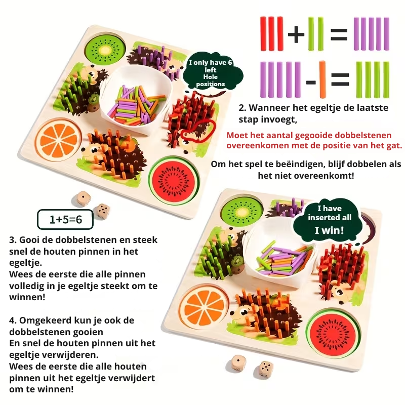 HedgeMatch™ – Kleuren Sorteer Speelgoed - Educatief Spel voor Peuters