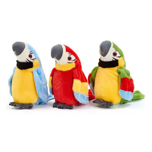 TalkieTuk Talking Parrot – Interactive Repeating Plush Toy