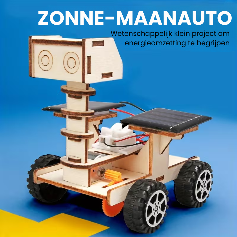 SolarRover – 3D Houten Puzzel Educatieve Zonne-robot Bouwset