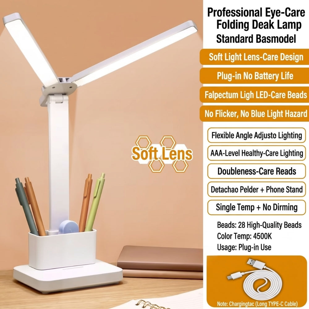 PenGlow – Opvouwbare Bureaulamp met Pennenhouder
