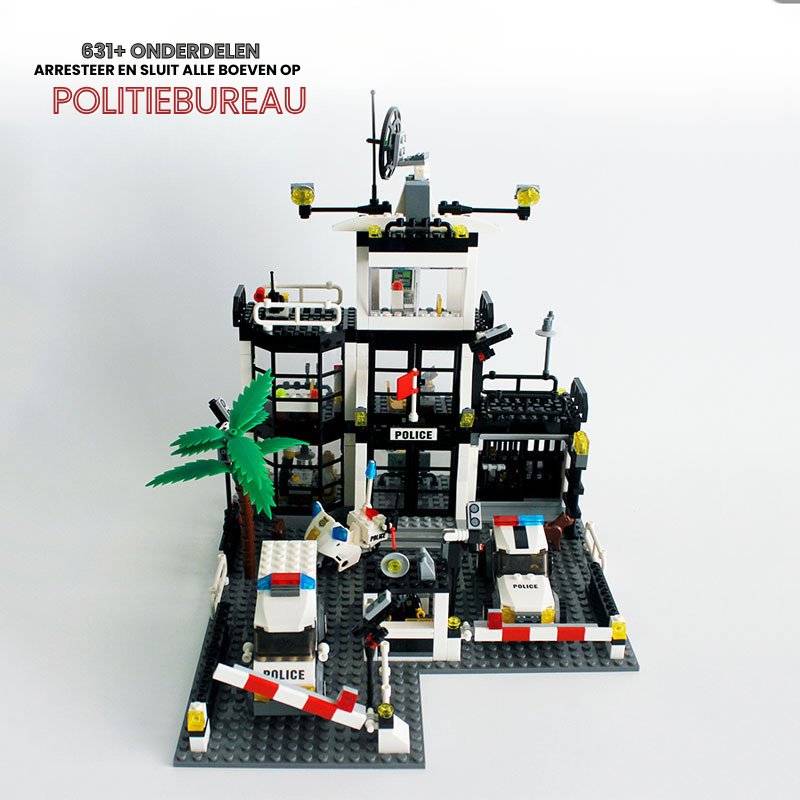 CityGuard™ – 631-delige Politiebureau Bouwset met Voertuigen
