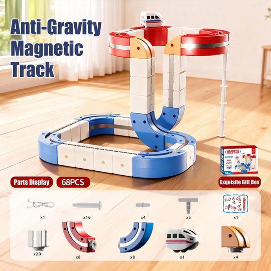 <font dir="auto" style="vertical-align: inherit;"><font dir="auto" style="vertical-align: inherit;">Jouet magnétique pour enfants, double voie électrique, assemblage de train cube magique, pour garçons, bricolage</font></font>