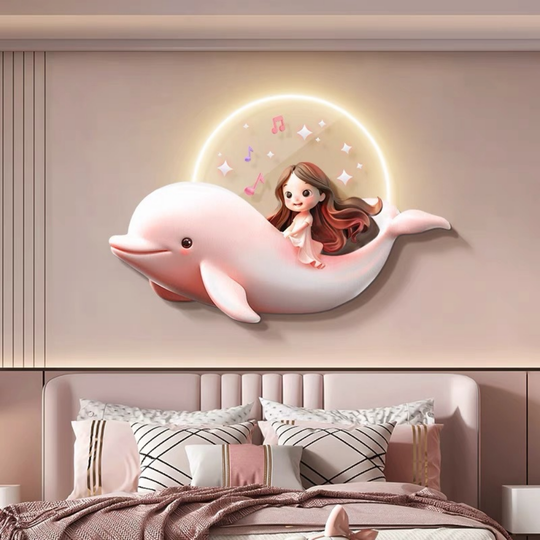 DolphinDream – Dolfijn Wandlamp voor Kinderkamer