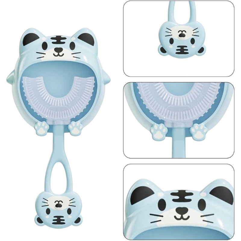 MiloBrush™ – 3-pack U-vormige Kindertandenborstels, 360° Reiniging, BPA-vrije Siliconen voor 2-5 Jaar