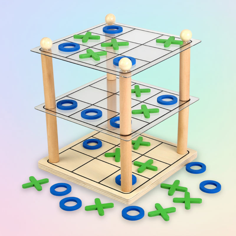 BrainStack – 3D Boter-Kaas-en-Eieren Spel