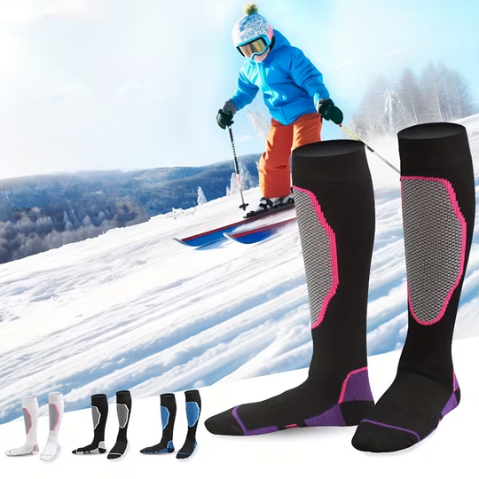 GeoSport™ – Kindersokken – Warme Ski & Outdoor Crew Socks (7–12 Jaar)